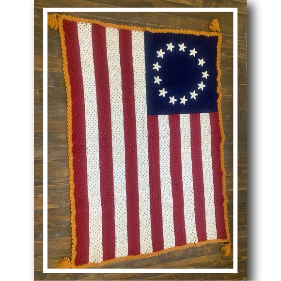 Old Glory 🇺🇸 Handcrafted Vintage Blanket - Picture 13 of 13